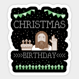 My Birthday Christmas Birthday Jesus Sticker